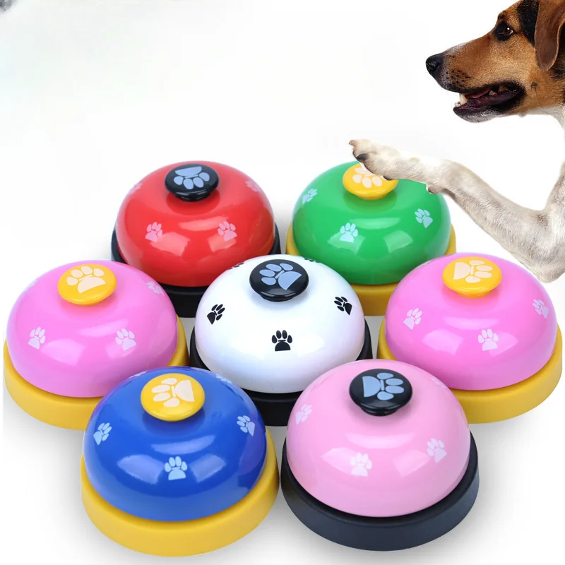 

Pet Toys Bell for Dogs Cat Training Interactive Toy Called Dinner Small Bells Footprint Ring Trainer Feeding Reminder For Teddy