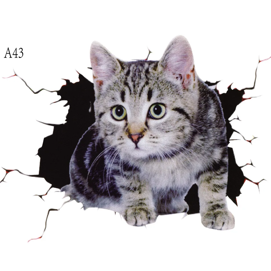 

3D Car Stickers Simulation Cute Cat Personality Creative Car Stickers Dog Glass Car Stickers Exterior Accessories