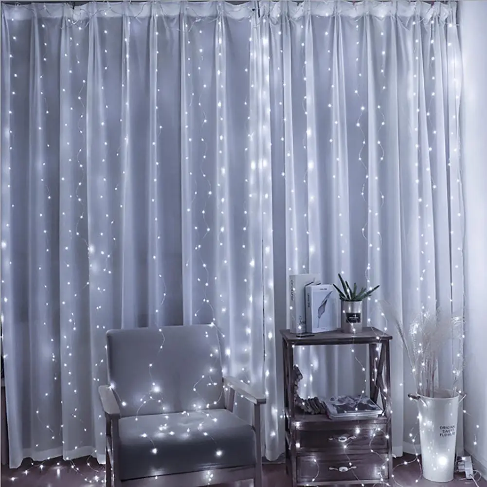 

1 Set Excellent Holiday Party Outdoor Lamp Garland String Lights Long Lasting Night Lamp Wide Application for Household