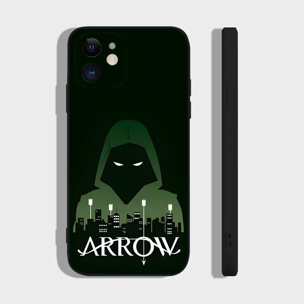 Чехол для телефона Super Hero G-GreenS A-ArrowS iPhone 16 15 14 13 12 11 Plus Pro Max XR XS X 7 8 SE Mini Silicone Soft