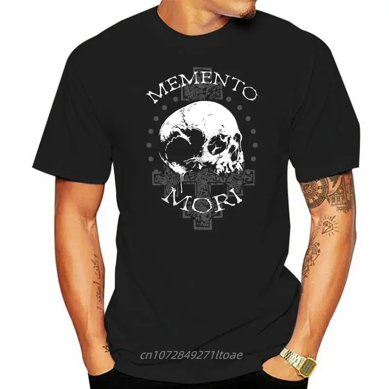 

Мужская Черная хлопковая Футболка Memento Mori, новые трендовые топы, футболка