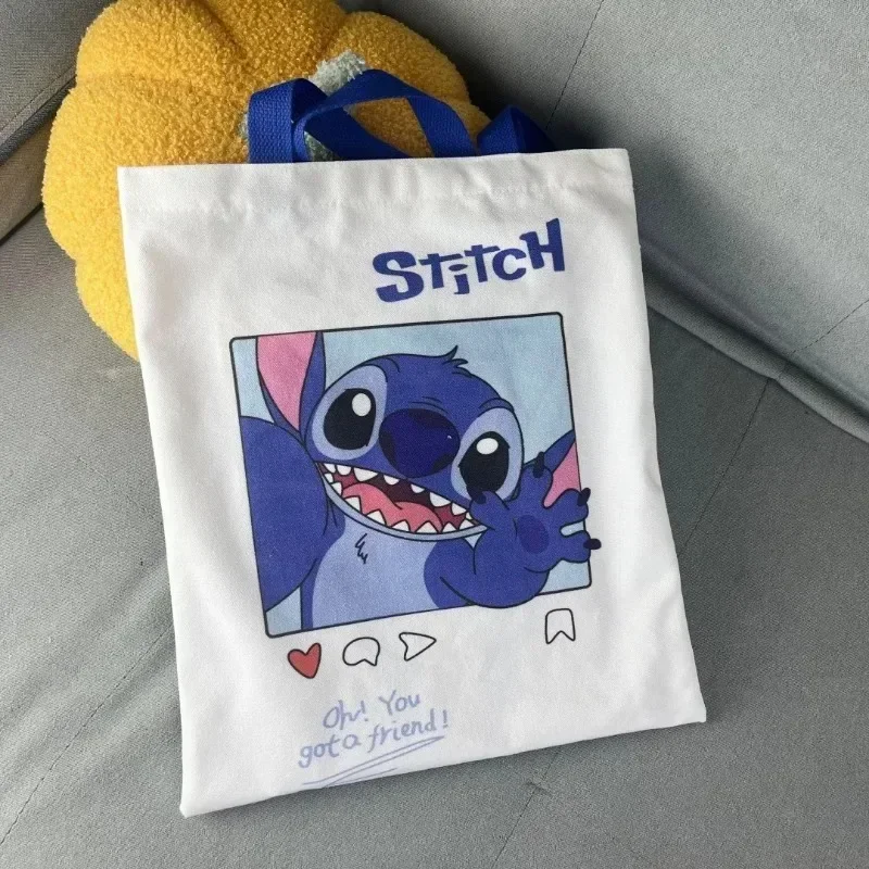 Холщовая большая сумка Disney с милым мультяшным дизайном женская на плечо простая