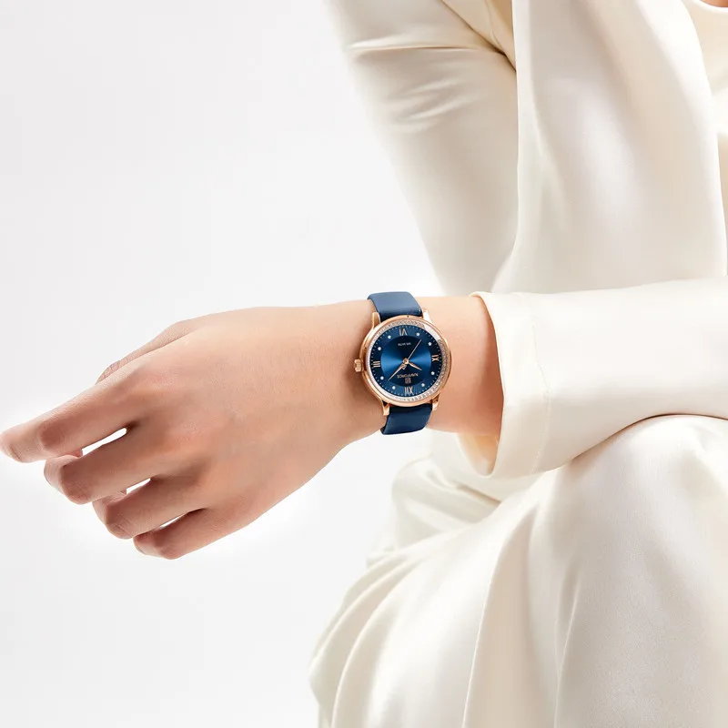 NAVIFORCE Women's Watch Casual Fashion Dress Leather Strap Ladies Quartz Waterproof Wristwatch Gift Romatic Relogio Feminino
