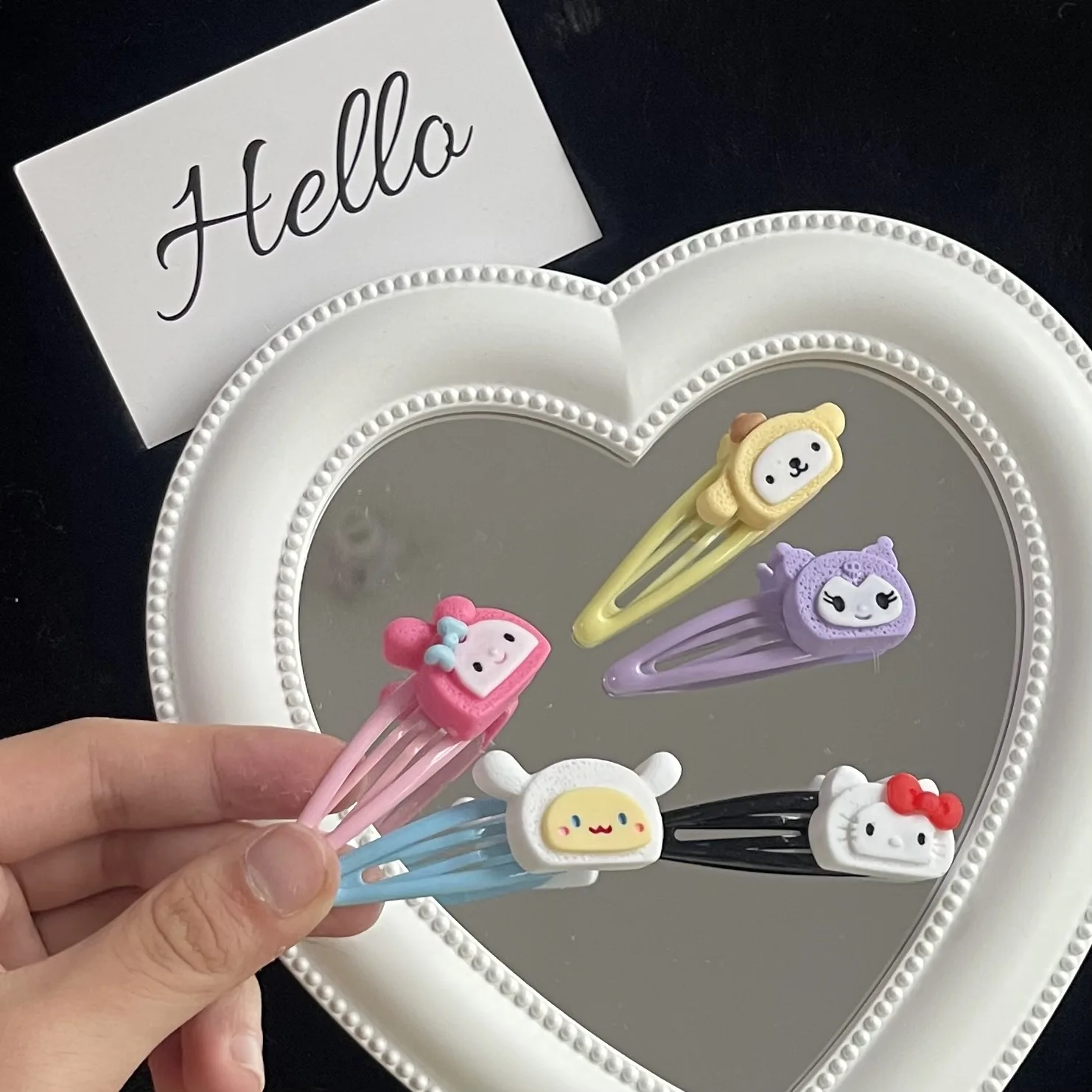 

Милая заколка для волос Sanrio в виде торта, милая коричная заколка для волос My Melody, аксессуары для волос, боковая заколка для студентов, праздн...