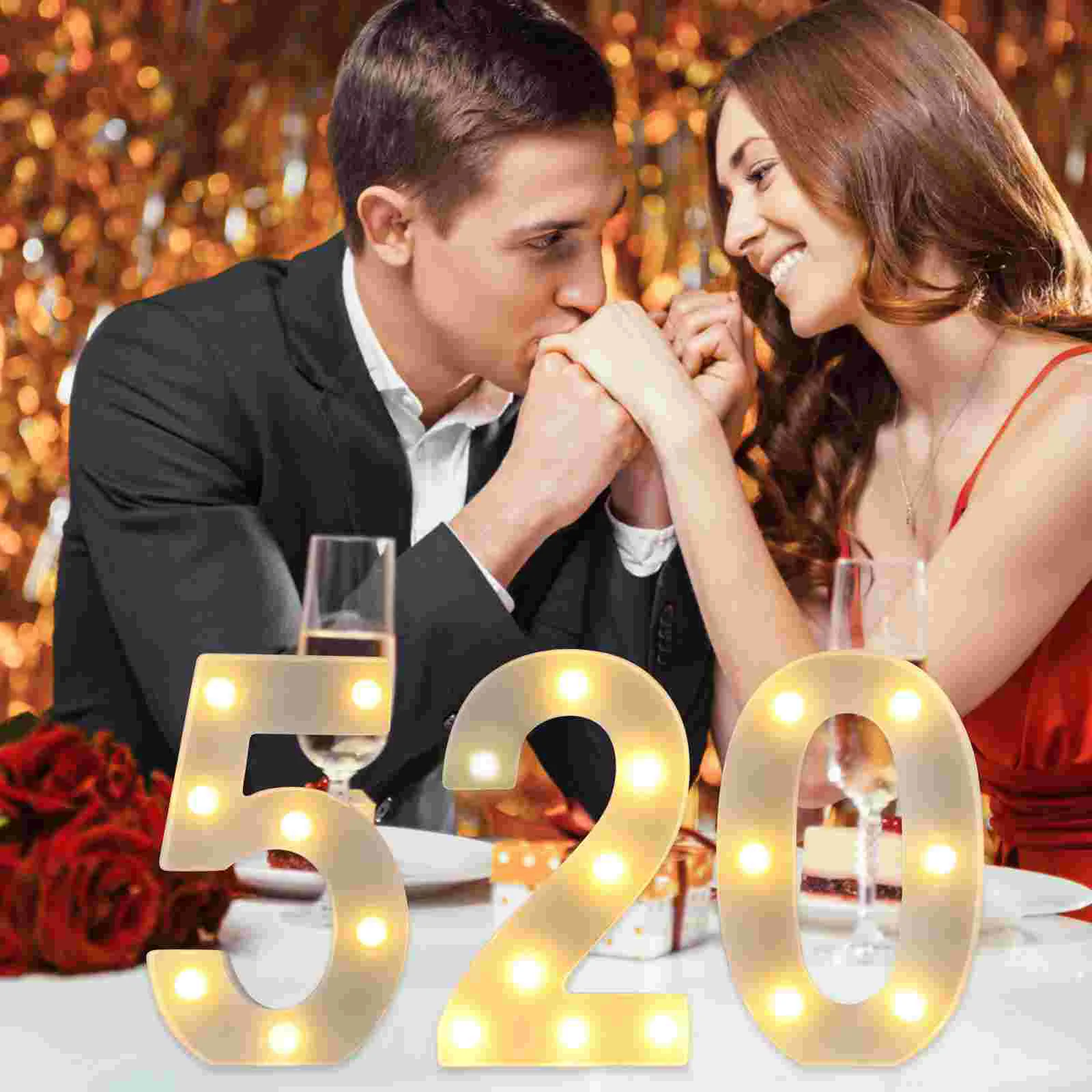 

Led Light Number 520 Lamp Marquee Sign Numberslights Decorative Decoration Atmosphere Home Bar Letters Wall Symbol Bedroom