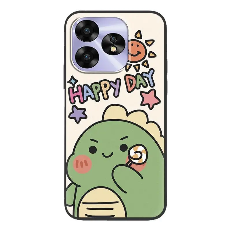 Мягкая искусственная задняя крышка для UMIDIGI A15/A15C Противоударная силиконовая