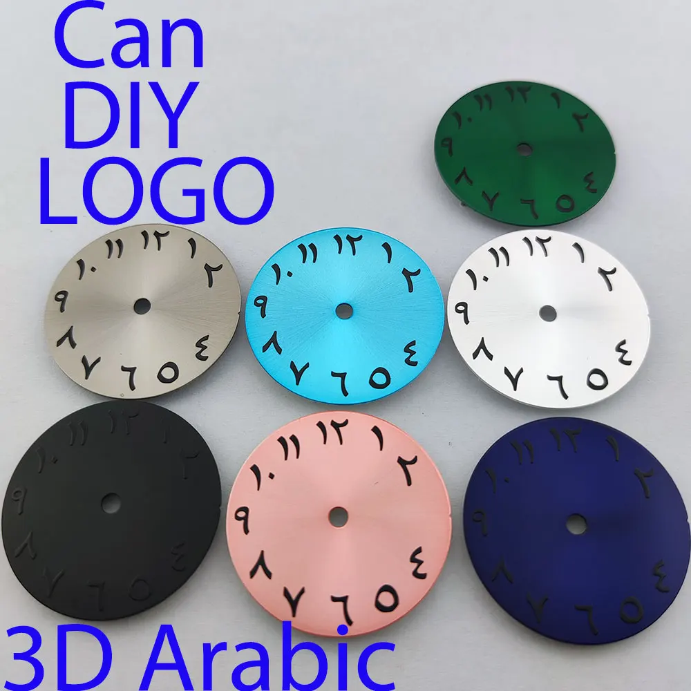 Новый циферблат NH35 28 5 мм арабский 3D без окон подходит для механизма NH35/NH36/4R/7S