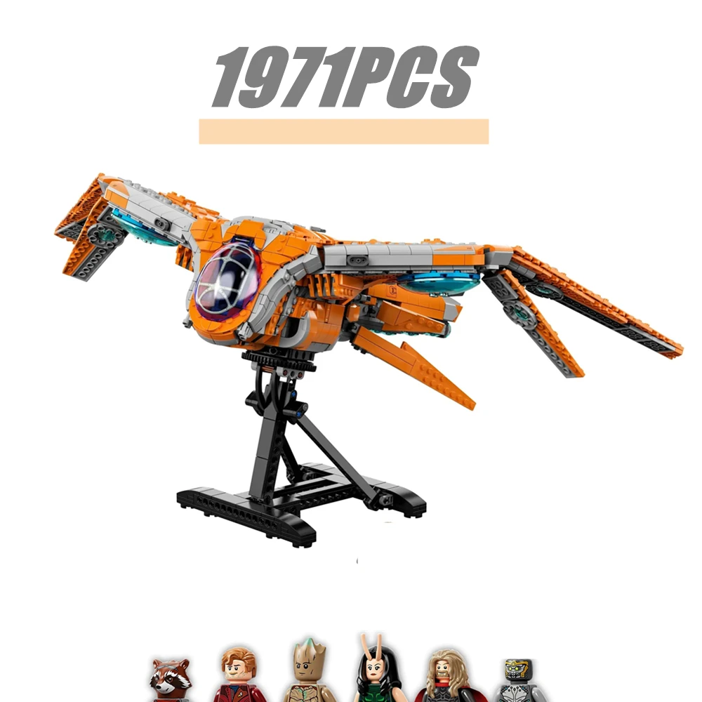 

FIT 76193 Disney Marvel Avengers Guardians of The Galaxy Ship Thor Jet Spaceship Plane Toy Figures Building Block Brick Kid Gift