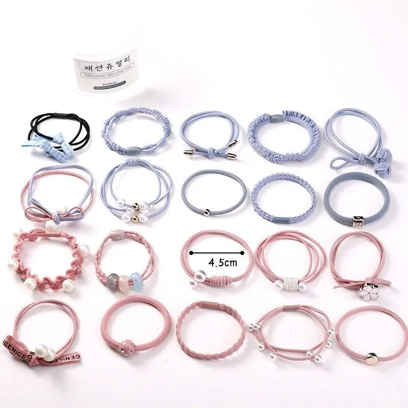 

16 Pcs Girls Elastic Hair Rope Small Rubber Bands Ponytail Holder Children Kids Scrunchie Hair Tie Hair Accessories Set