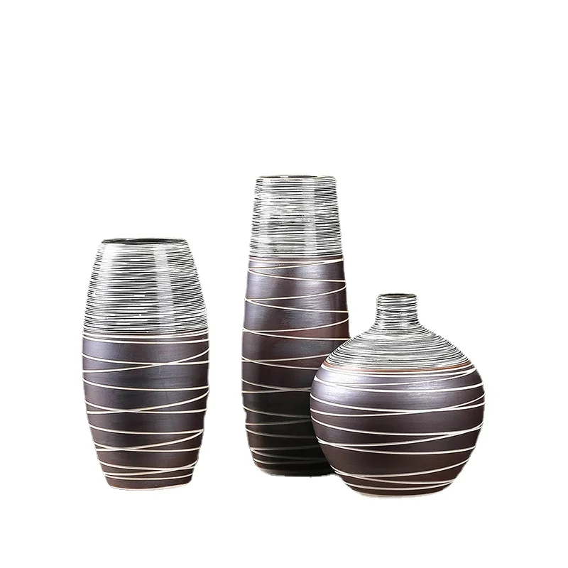 

Керамическая ваза ручной работы Jingdezhen для украшения, ретро скандинавские вазы, ваза в китайском стиле, Современное украшение для дома и гос...