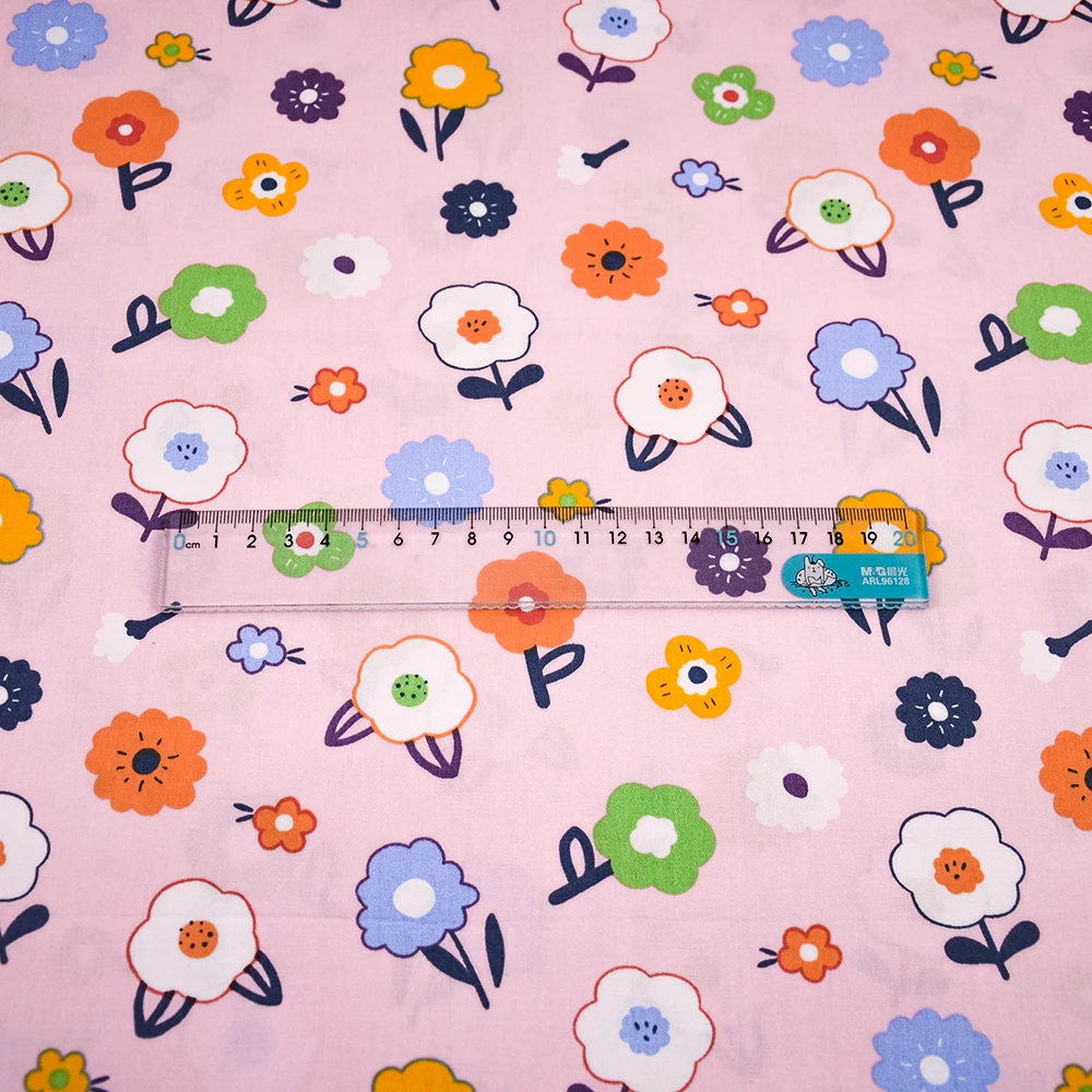 Teramila Милая Современная хлопковая ткань с цветочным принтом по метру светильник