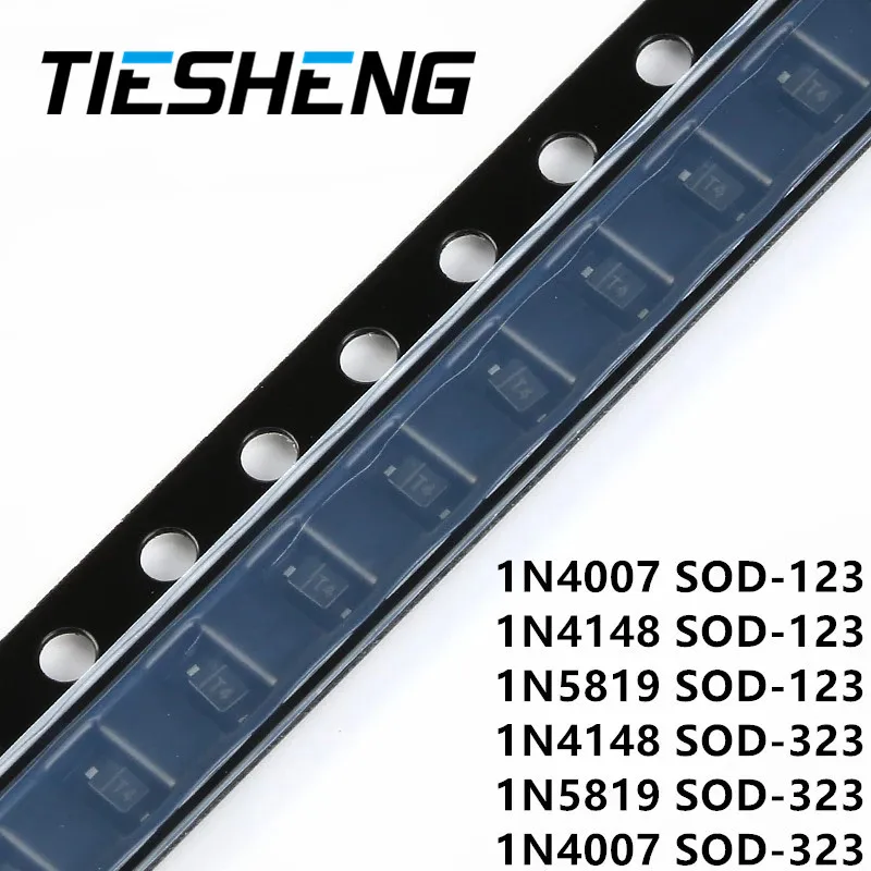 

100 piles SMD diodo 0805 SOD-123 1N5819 1N4007 1N4148 SOD-323 1206 1N4148WS 1N5819WS B5819WS MBR0520LT1G MBR0530LT1G MBR0540LT1