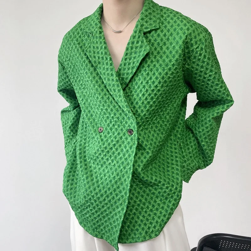 

Винтажные топы, Мужская Уличная одежда, мужской длинный костюм в Корейском стиле, тканевые офисные рубашки, воротник, рубашки, модное Повседневное платье с рукавами