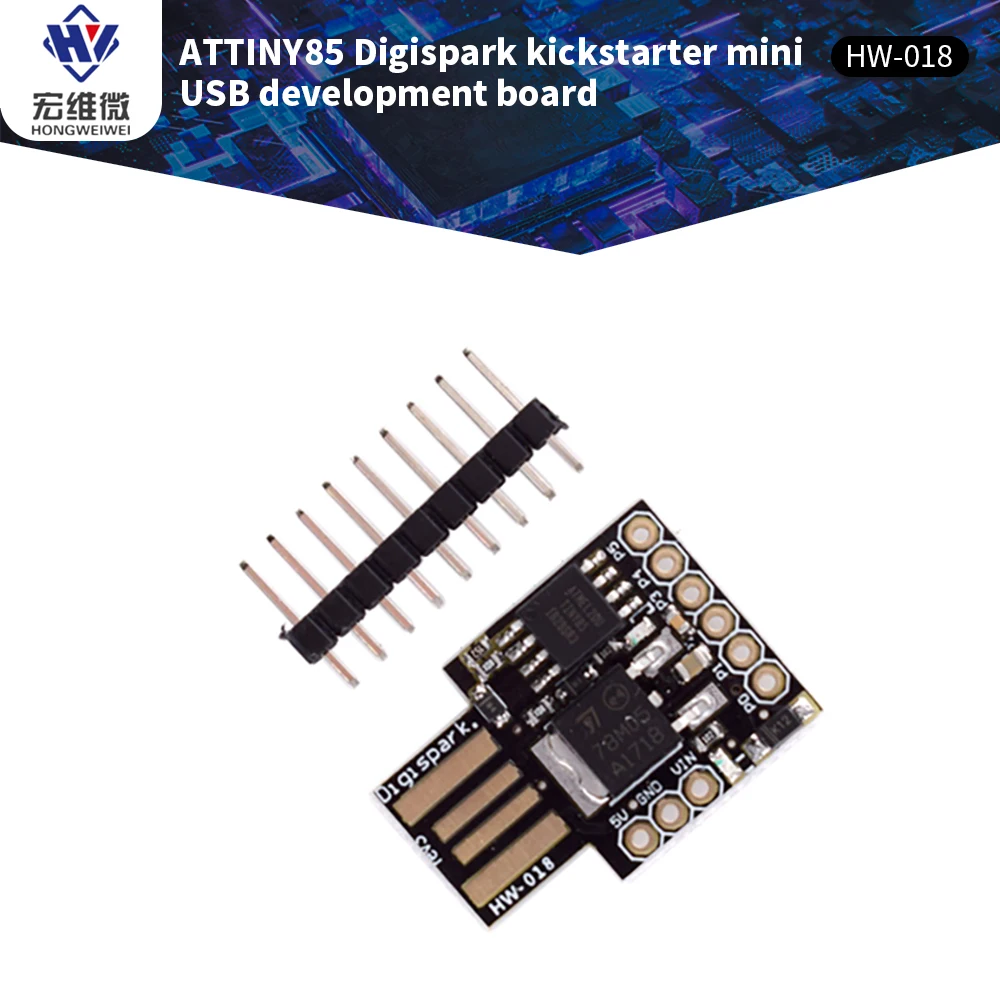

Attiny85 Digispark Kickstarter Micro USB Development Board IIC I2C and SPI Vis USI Miniature Module Support for Arduino IDE 1.0+