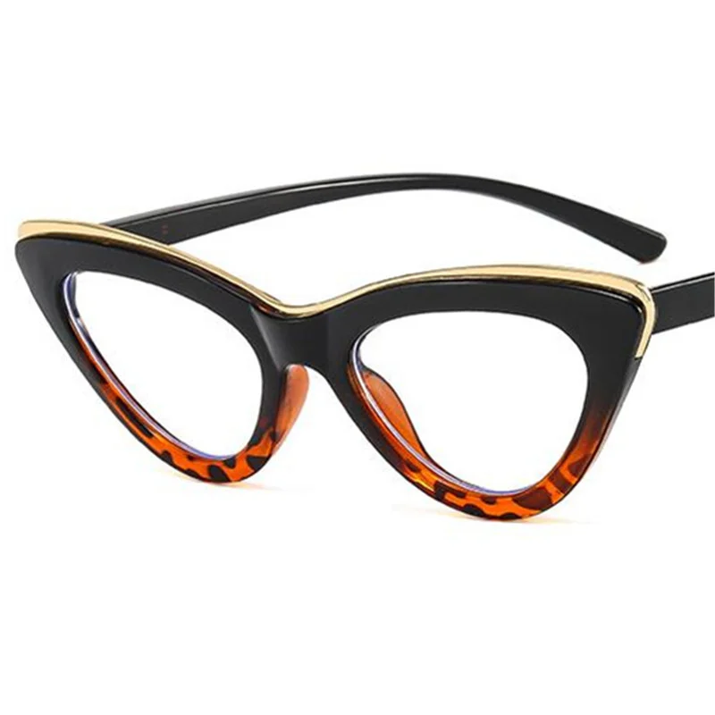 

NEW Anti-Blue Ligjt Glasses Women Cat Eye Optical Eyewear Patchwork Frame Spectacles Retro Elegant Eyeglasses Simplity Google