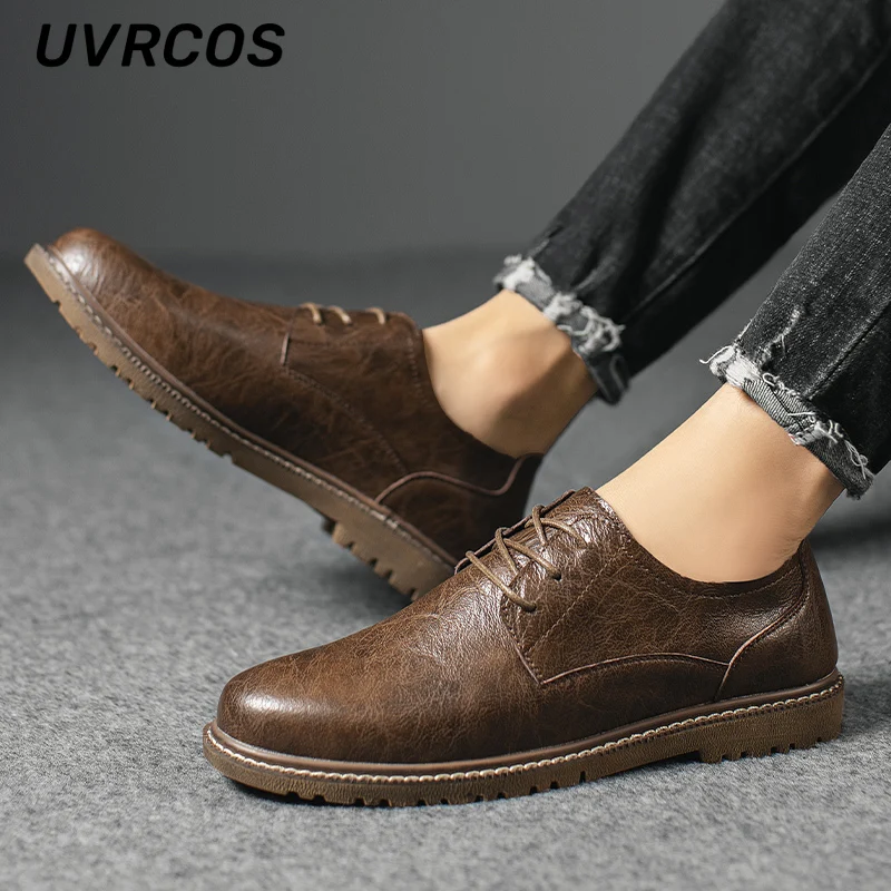

Men's Pointed Toe Casual Leather Soft Fashion Low-top Solid Color Formal Business New Mens Loafers Hot Sale Men-shoes Shoes