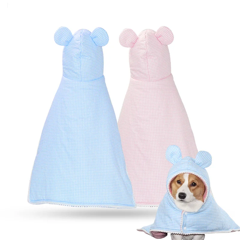 

Зимняя ночная рубашка для домашних животных, утолщенная теплая фланелевая Одежда для собак, одеяло, милая стильная холодная и ветрозащитная одежда для маленьких и средних домашних животных, накидка