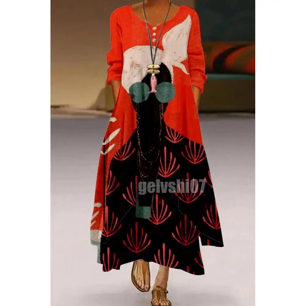 

Женское пляжное или макси, асимметричного дизайна, в стиле хараюку, для повседневной носки, в богемном стиле