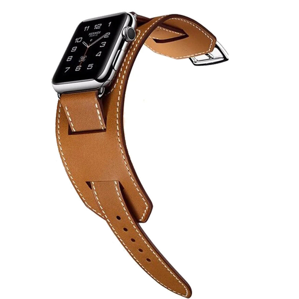 

Браслет-манжета из натуральной кожи для apple watch, 4 44 мм 40 мм