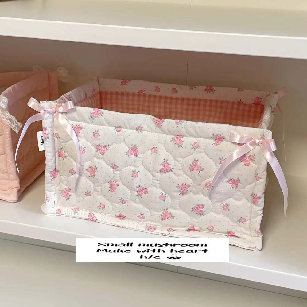 

Хлопковая корзина для хранения, бежевая, синяя, розовая