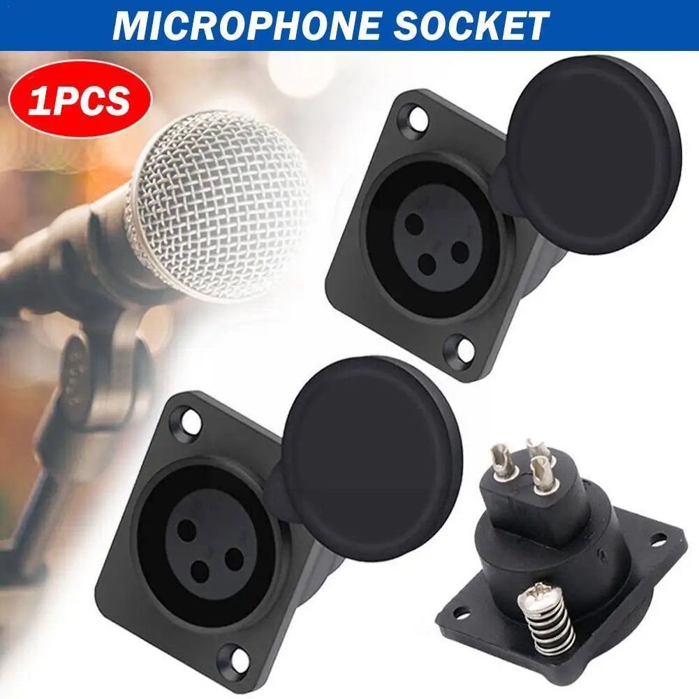

1 шт. XLR штепсельная розетка 3Pin XLR штепсельная вилка гнездовая розетка Монтажная панель шасси XLR разъем адаптер с защитной крышкой для аудио H2O4
