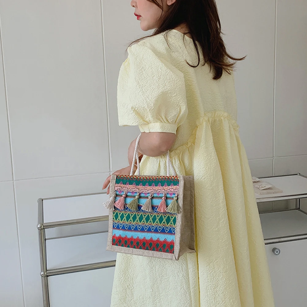 Повседневные сумки-тоуты в этническом стиле женские маленькие сумки на плечо