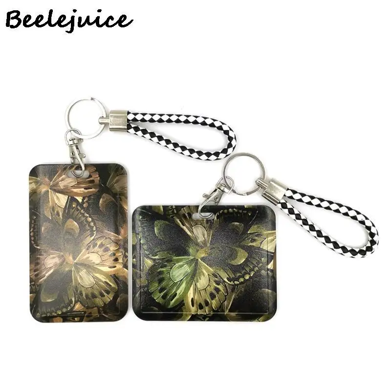 

Vintage Butterfly hand Wristlet Keychain Lanyards Id Badge Holder ID Card Pass Gym Phone Badge Holder Key Strap Webbings Ribbons