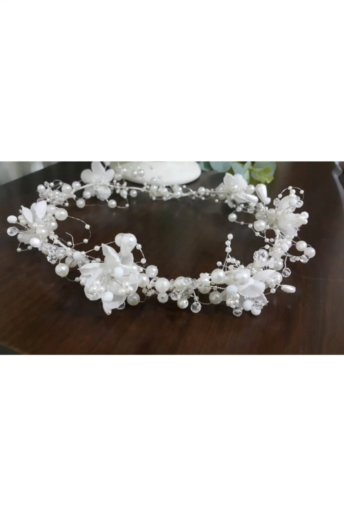 

Bridal Accessories White Bridal Crown Wedding Handmade For Bride And Bridesmaids