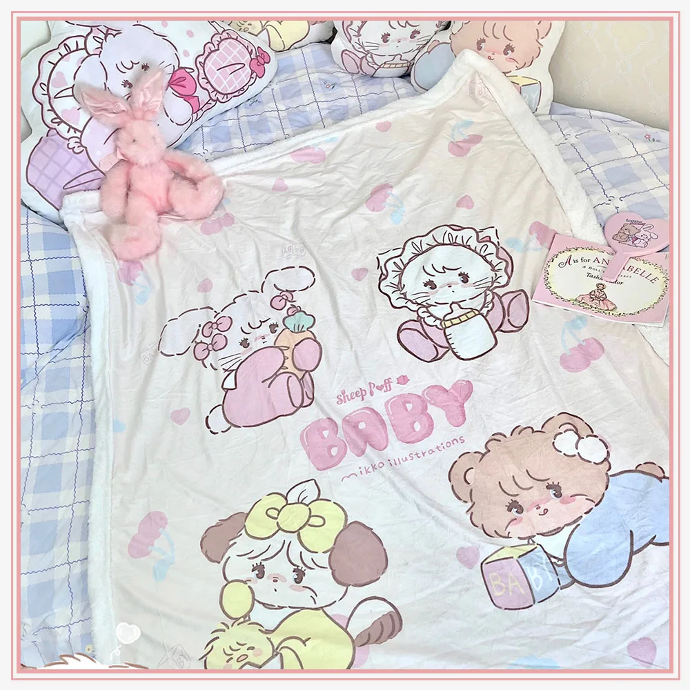 

New Mikko Towel Blanket My Melody Sanrio Towel Quilt Four Seasons Universal Blanket Home Office Soft Warm Blanket Cute Gifts