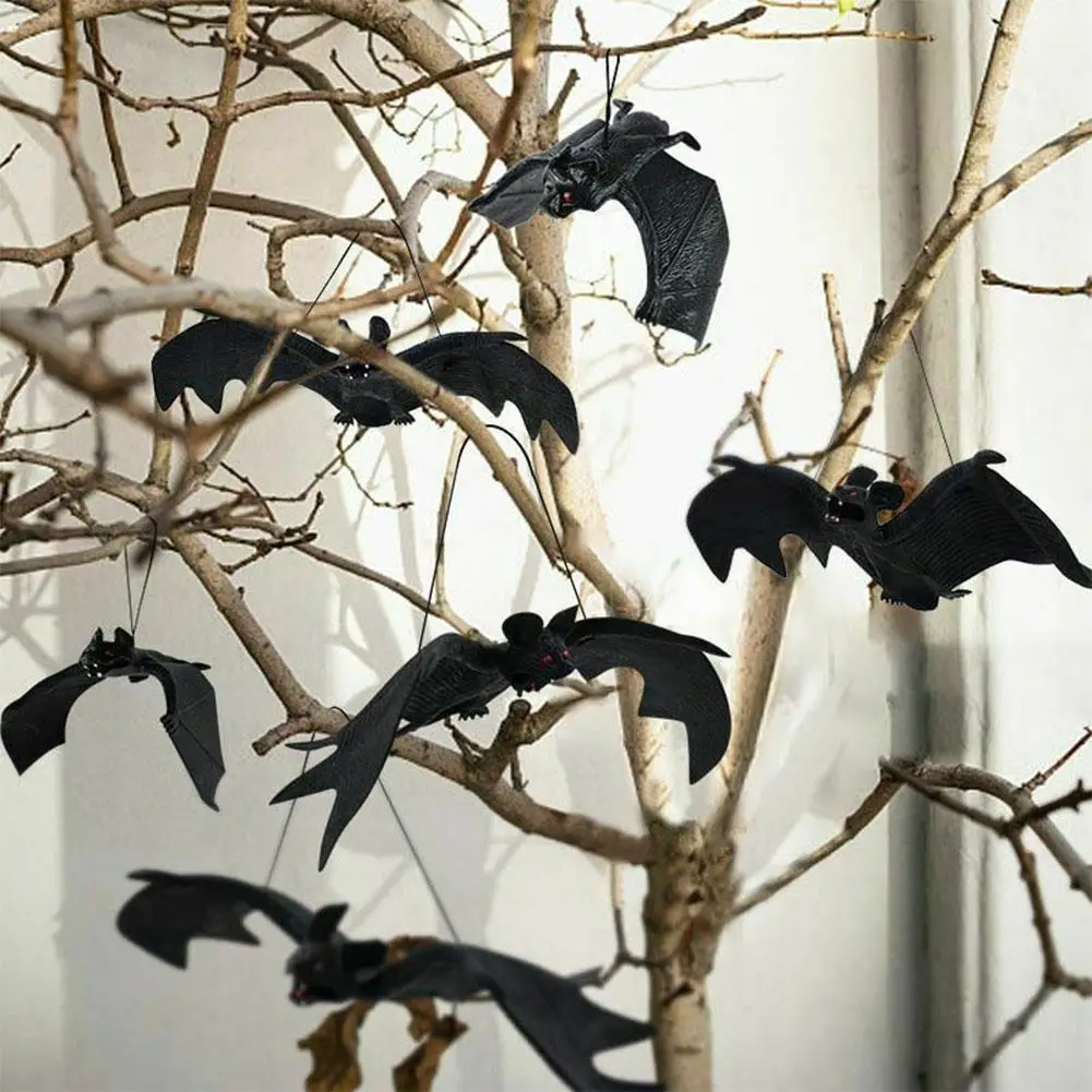 

Simulation Animals Bats Trick Toy Halloween Horror House Hanging Decoration Bat Hanging Props Home Wall Window Decor Ornaments