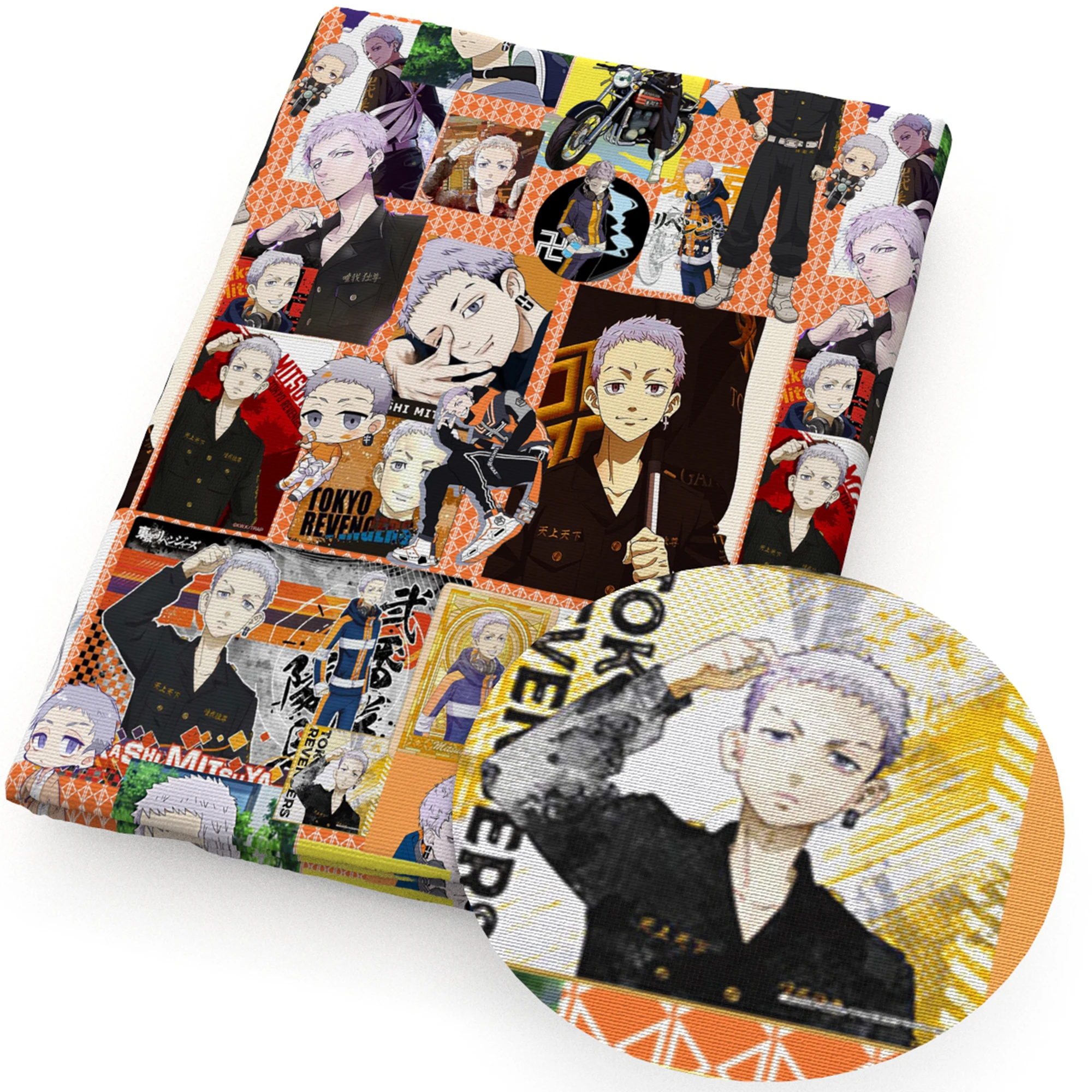 50*145 см японское аниме полиэстер хлопок/чистая хлопчатобумажная ткань для шитья