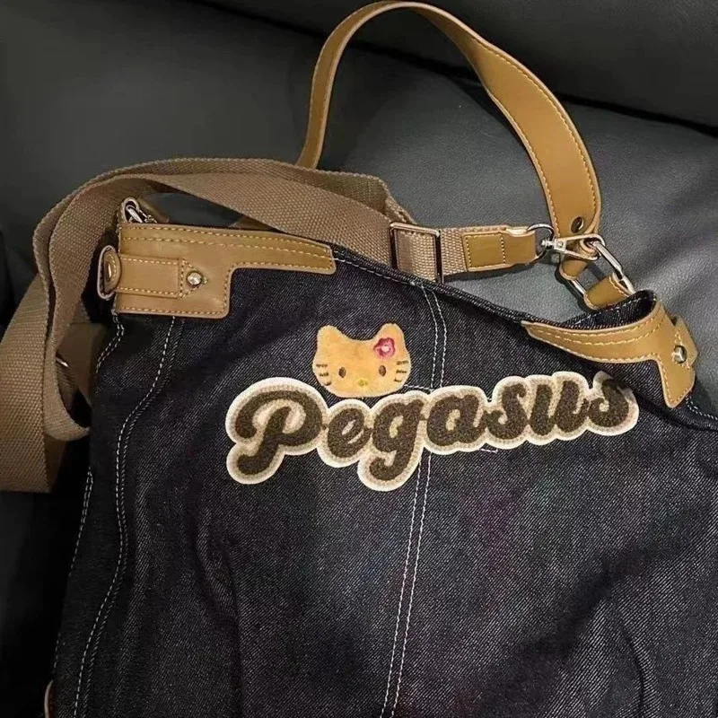 Sanrio Hello Kitty ковбойская пригородная сумка большой вместимости винтажная уличная