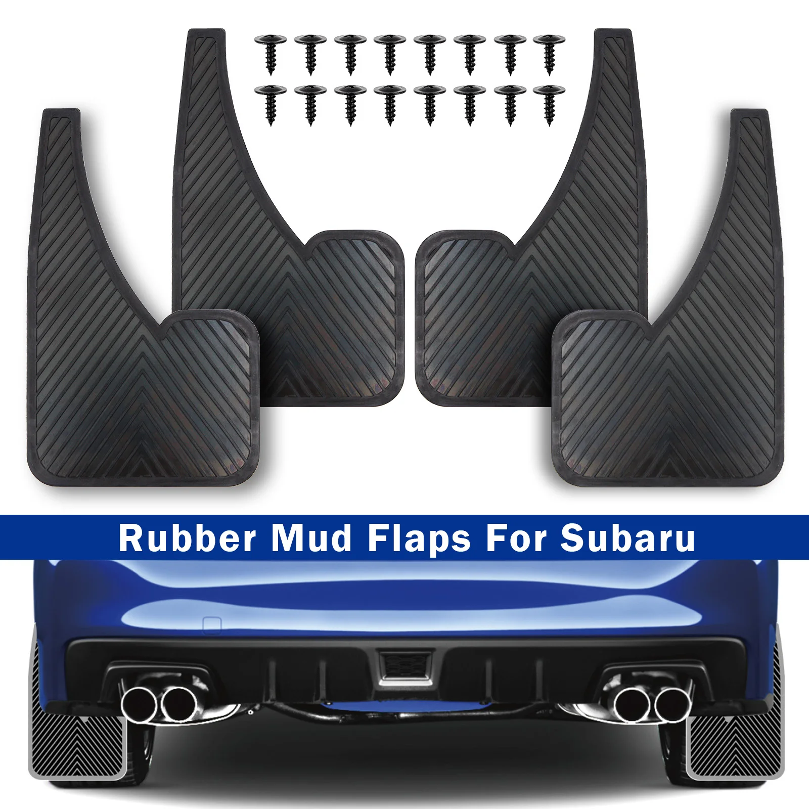 Rubber Mudflaps Mud Flaps Splash Guards Mudguard For Subaru Justy Legacy B4 Touring Wagon Liberty GT Impreza RX GX LX WRX STI XV
