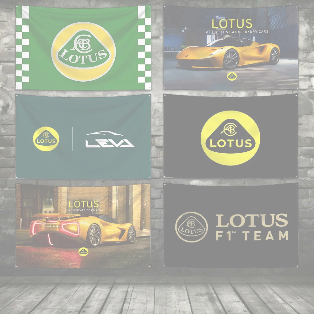 Л-Lotuss гоночный автомобильный флаг полиэстер 40x60/60x90/90x150/120x180/150x240 см