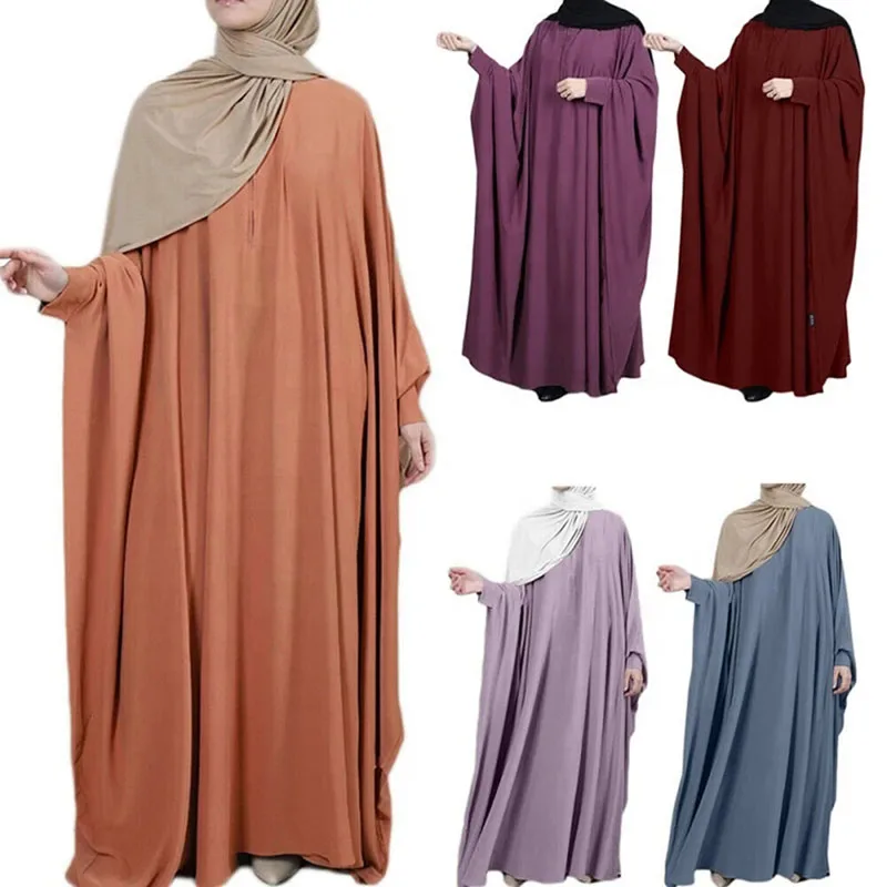 Butterfly Abaya High Quality Nida Wtih Zipper Front EID Muslim Islamic Clothing Women Plus Size Ramadan Robe Long Prayer Dress