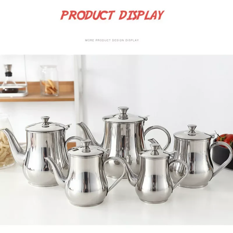 

2023New Spices Stainless Steel Oil Can Olive Oil Soy Sauce Oil Pot Leakproof Seasoning Container Kitchen Storage Cooking Tools