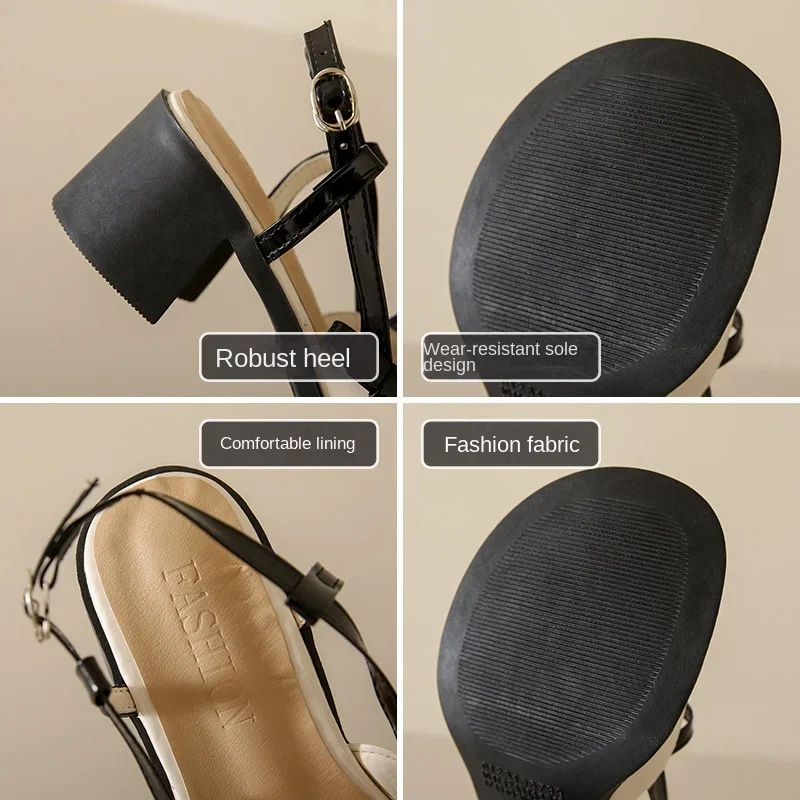 Женские кожаные босоножки на массивном каблуке коричневые повседневные во