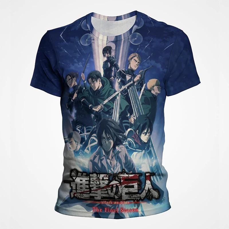 

Attacking Giant Attack On Titan 3D Print T Shirt Men Summer Fashion Anime T-shirt Women Streetwear Cool Tops Boy Girl Clothes