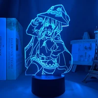 anime konosuba megumin led night light for bedroom decor light brithday gift manga konosuba room desk 3d table lamp acrylic