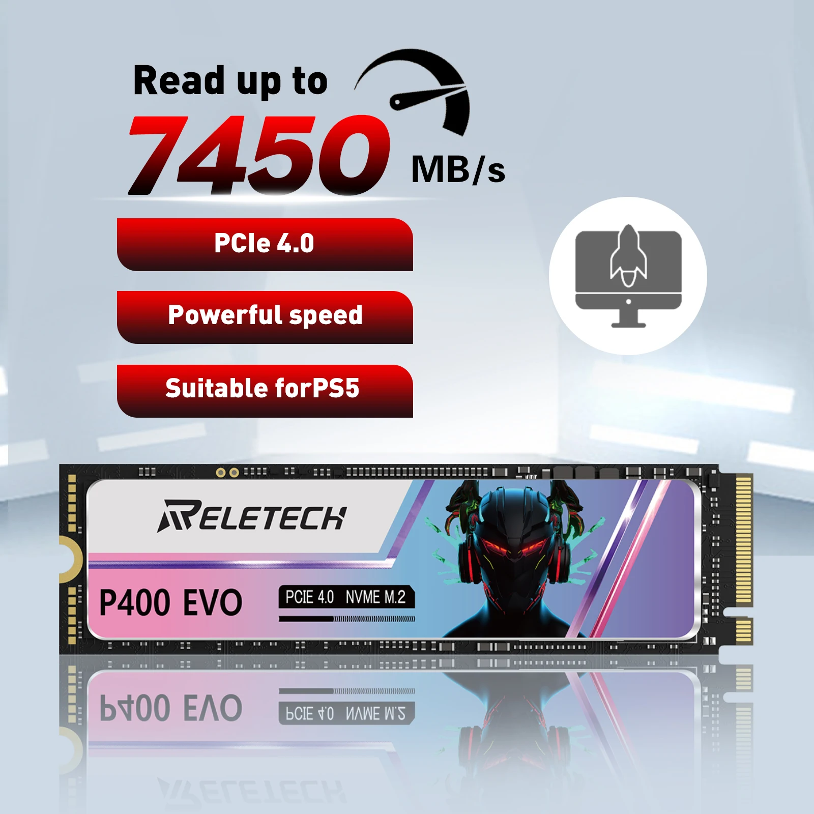 Внутренний твердотельный накопитель Reletech SSD ps5 ТБ 2 M2 NVMe PCIe 4 0x4 M.2 2280 жесткий диск