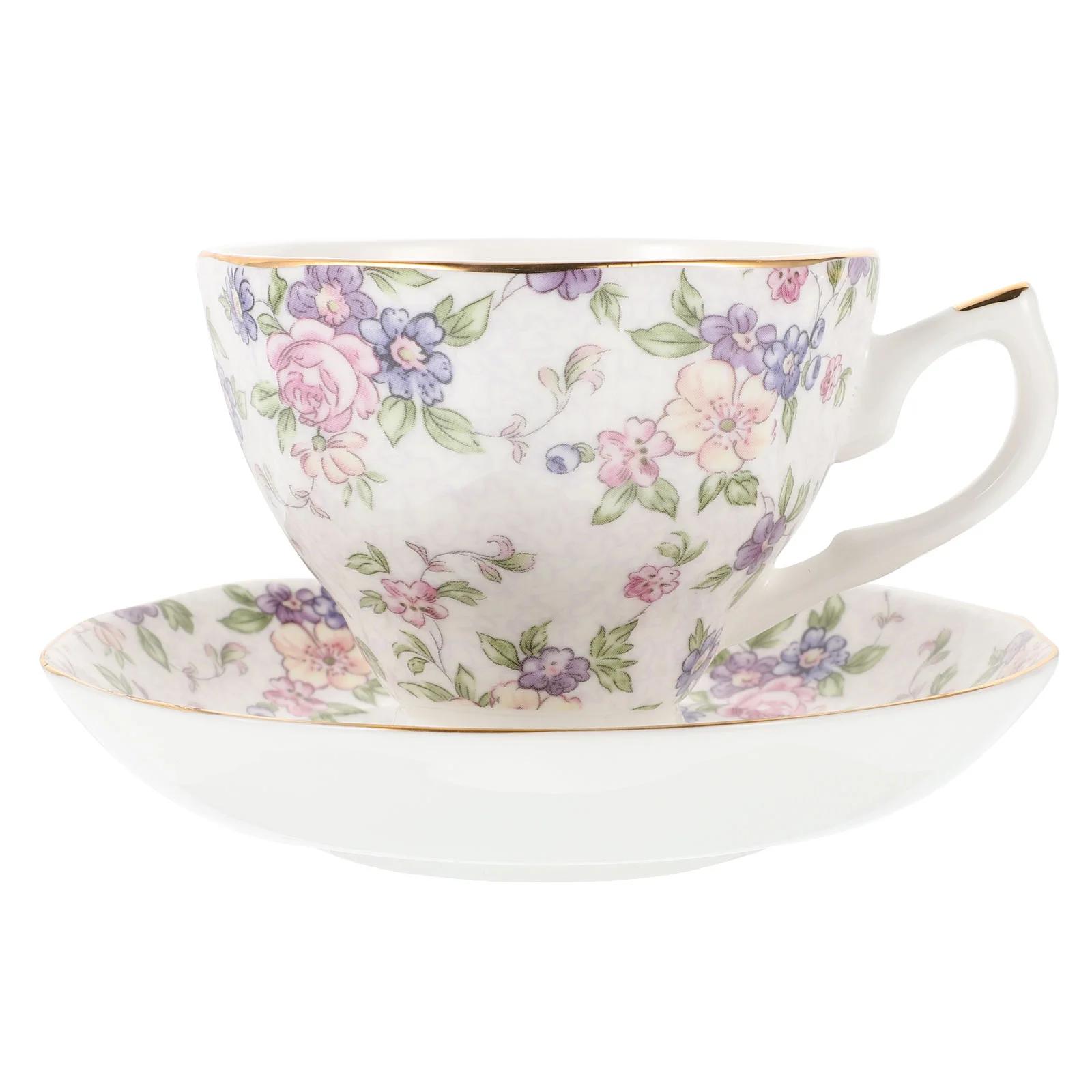 

Coffee Cup Mug Cups Porcelain Mugs Cappuccino Flower European Set Saucericed Style Oatmeal Chocolate Hot Tea Ceramic