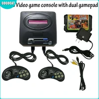 2019 new retro mini tv video game console for sega megadrive 16 bit 600 different built in classic games two gamepads av out