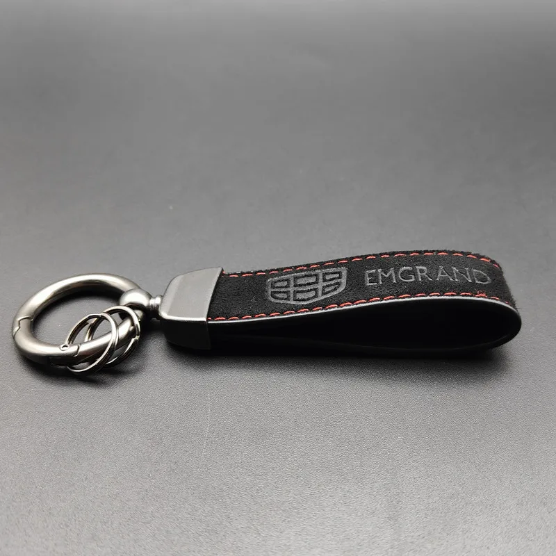 Автомобильный логотип брелок замша кожа металлическая пряжка кольца для ключей