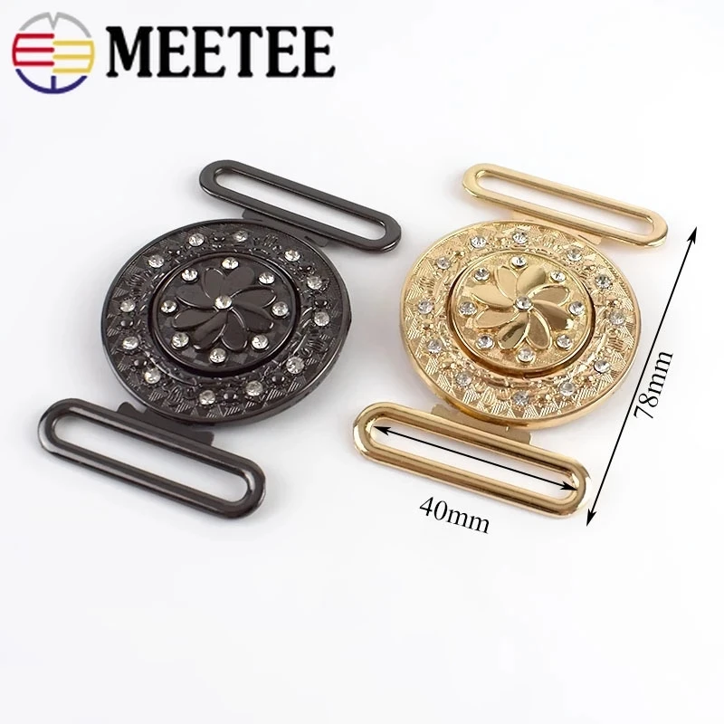 Meetee 2/5Pcs 40MM Women Metal Belt Buckles Clothes Coat Button Decorative Hook Buckle DIY Hardware Sewing Clothing Accessories | Дом и сад