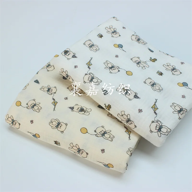 Новая двойная марля воздушный медведь детский хлопковый креп пижамы детские