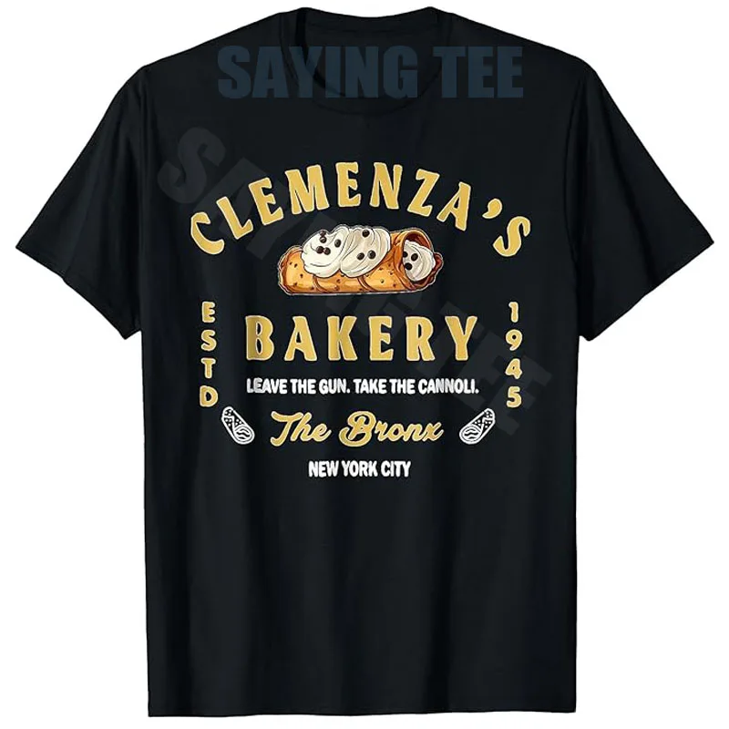Фото Забавная футболка Clemenza Bakery Food с графическим принтом Y2k Foodie, оригинальный подарок, персонализированная одежда для всей семьи, хлопковая модная одежда №1