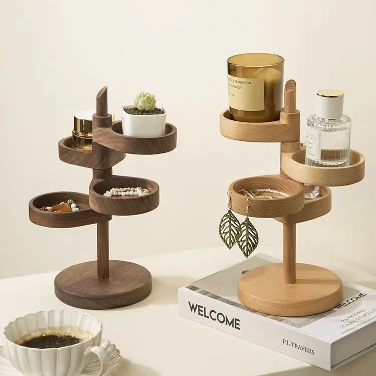 Деревянная многослойная вращающаяся полка вход стеллаж для хранения ключей