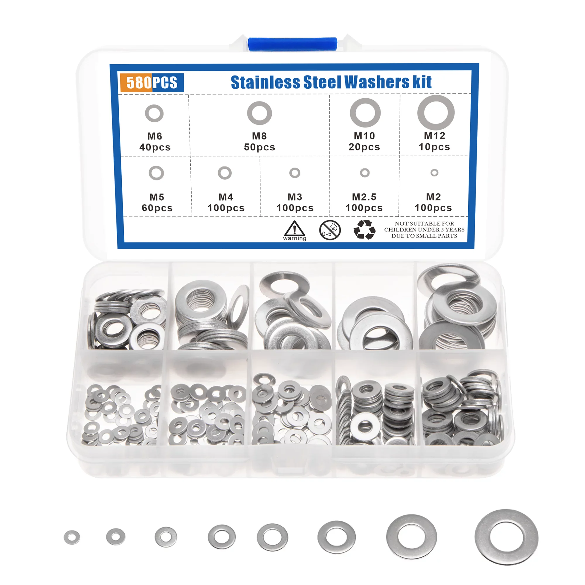 

Комплект шайб из нержавеющей стали 304