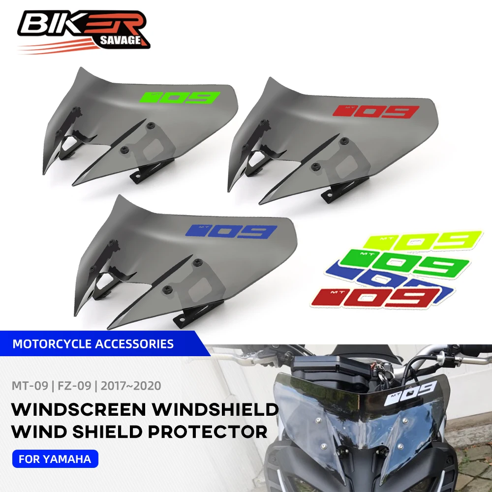 

MT09 Windscreen Windshield For YAMAHA FZ09 MT-09 SP 2018-2020 MT FZ 09 Motorcycle Accessories Pare-Brise Wind Screen Deflector