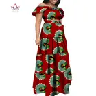 Индивидуальный Африканский женский кроп-топ с открытыми плечами + накладная плиссированная юбка до щиколотки, 2 предмета, одежда в африканском стиле WY8551